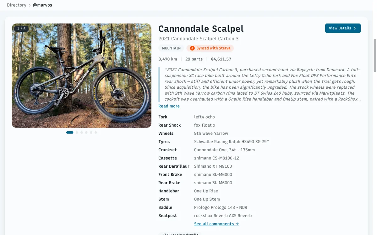 How to Create a Bike Profile Page for Your Collection